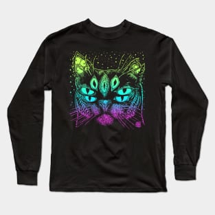 Cat Neon Long Sleeve T-Shirt